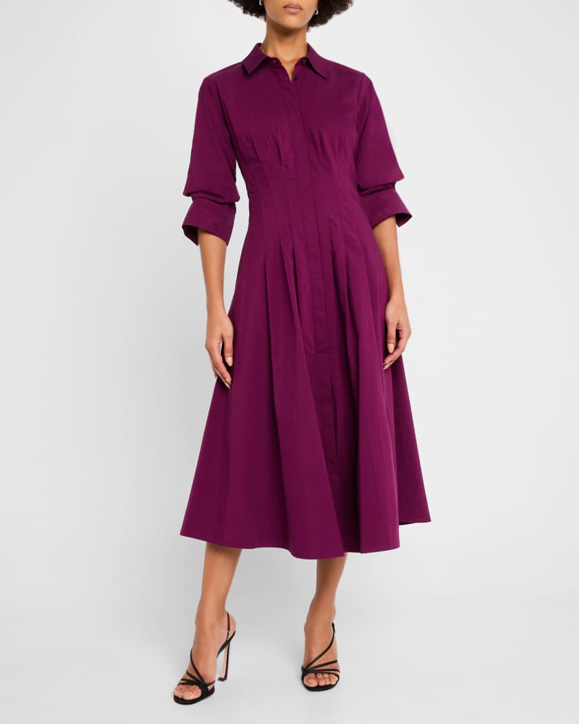Jazz Pintuck Midi Dress
