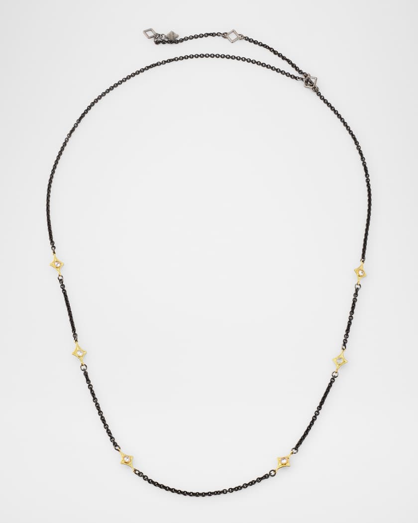 Armenta Silver and 18k Yellow Gold Alternating Crivelli Chain Necklace