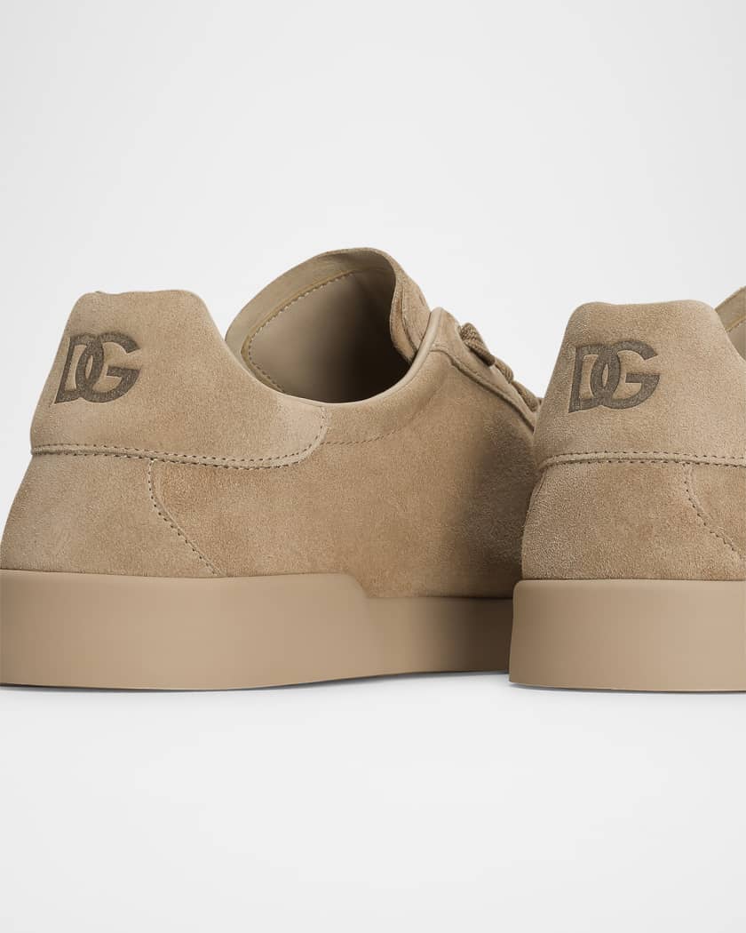 Men's Suede Perforated DG Low-Top Sneakers