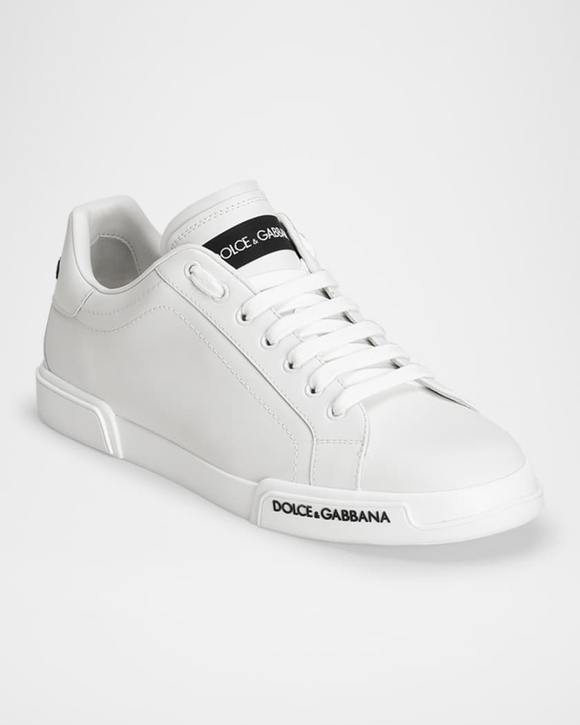 Men's Leather Low-Top Sneakers