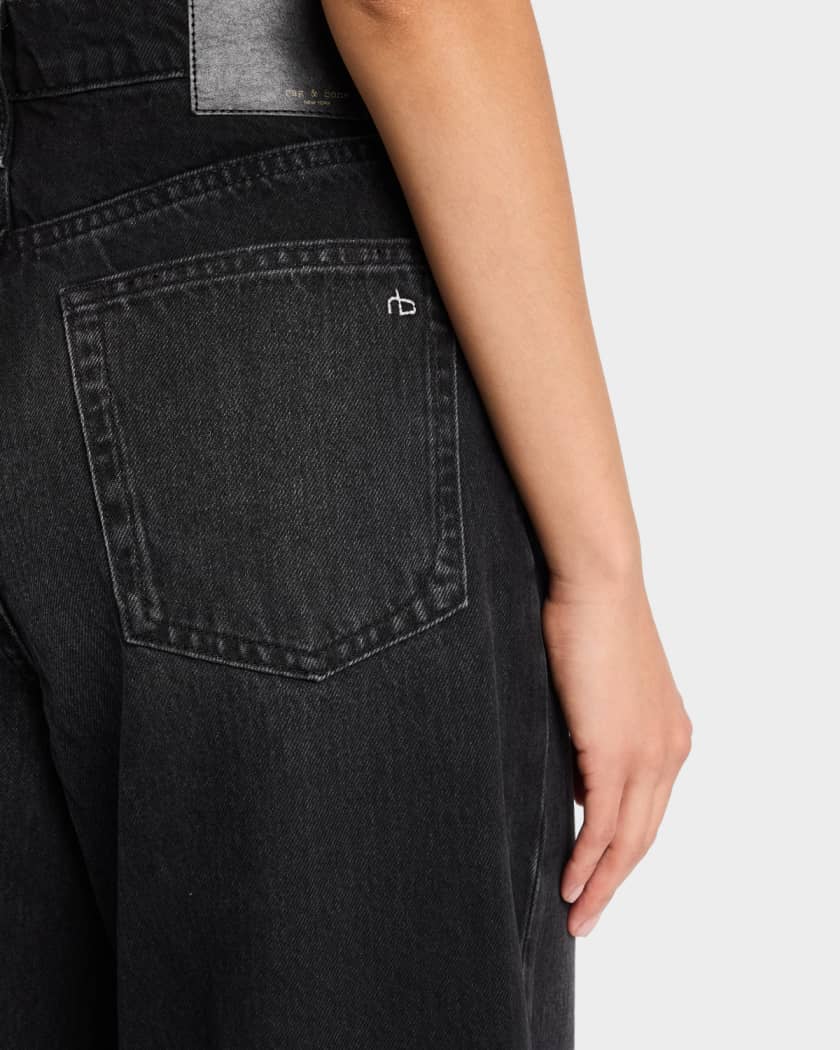 Sofie High-Rise Wide-Leg Ankle Cuff Jeans