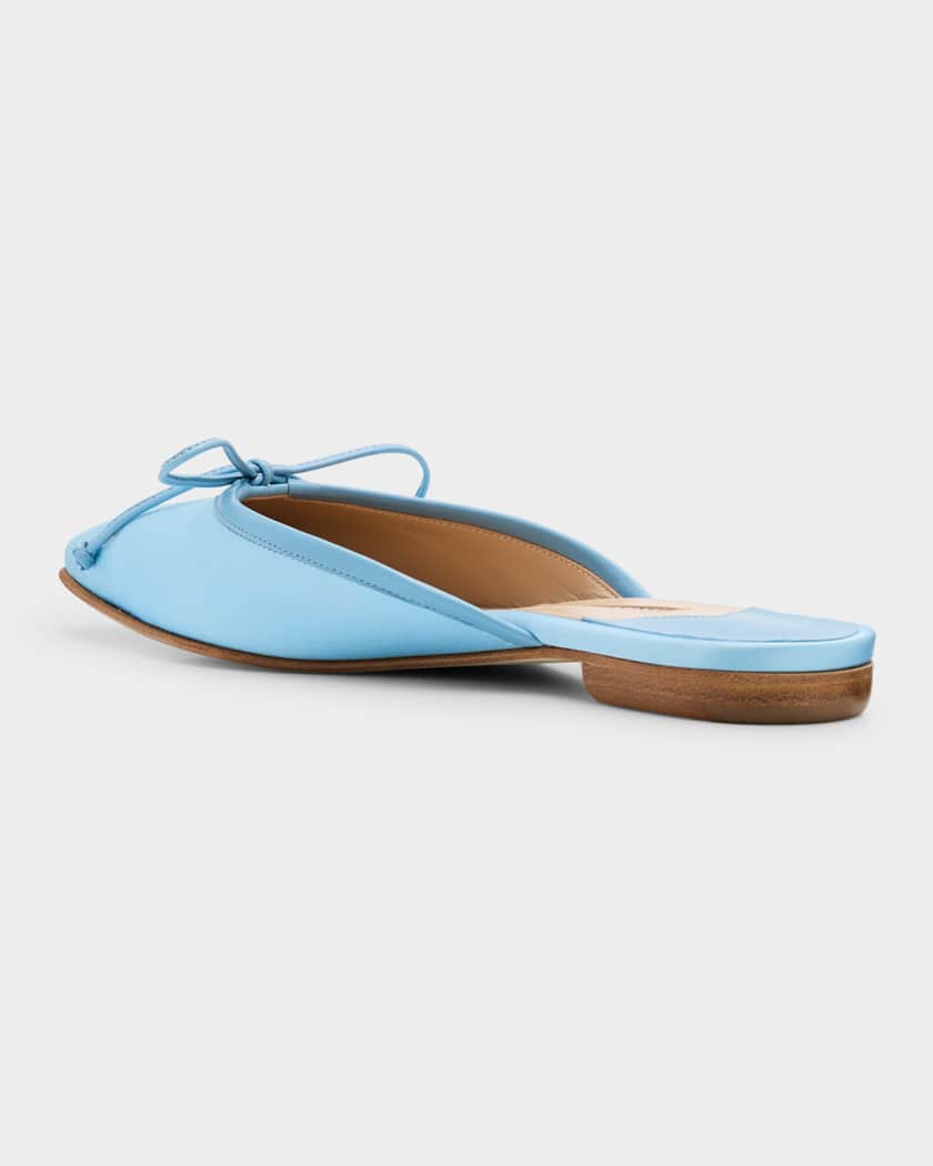 Satin Bow Ballerina Flats