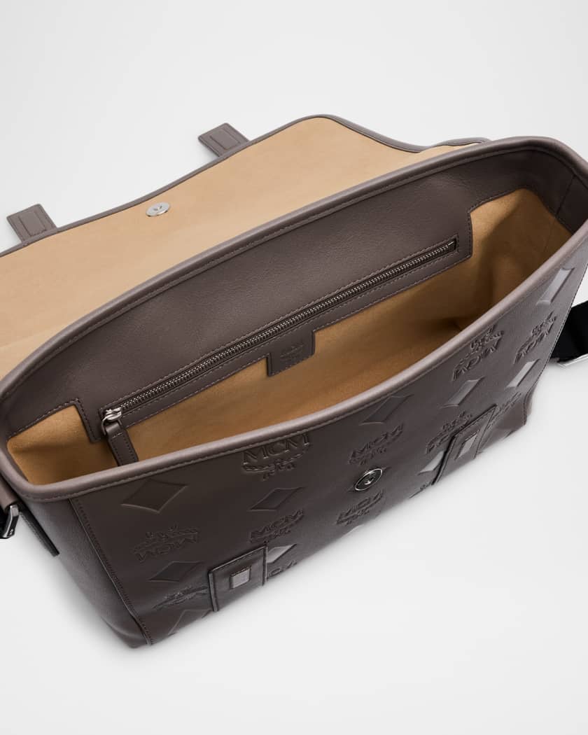 Men's Aren Monogram Leather Crossbody Bag
