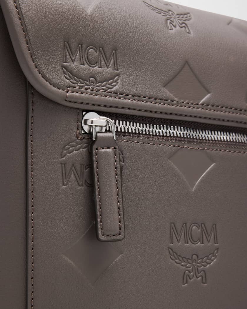Men's Aren Monogram Leather Crossbody Bag