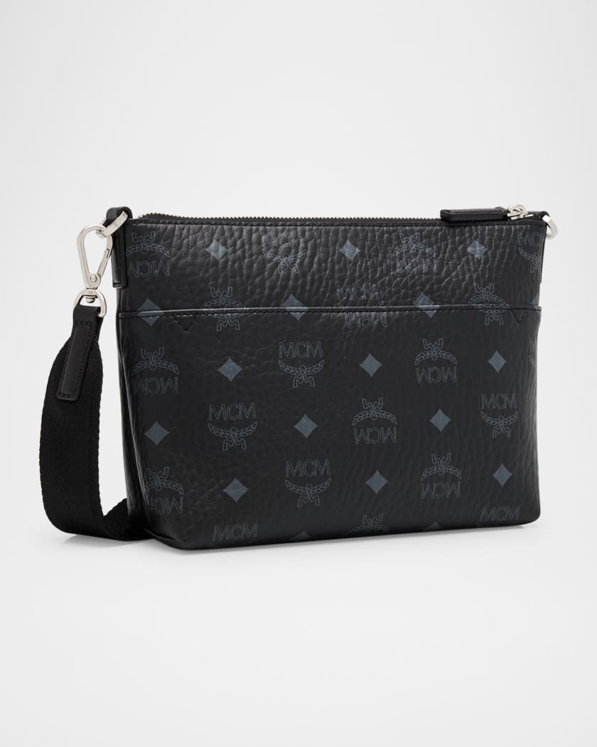 Men's Aren Small Visetos Leather Crossbody Bag