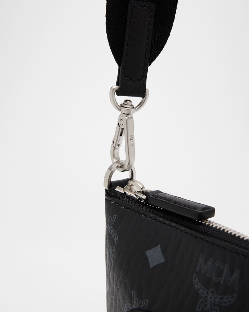 Men's Aren Small Visetos Leather Crossbody Bag