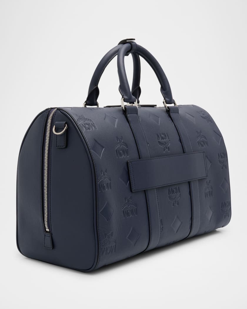 Men's Ottomar Small Embossed Leather Duffel Bag