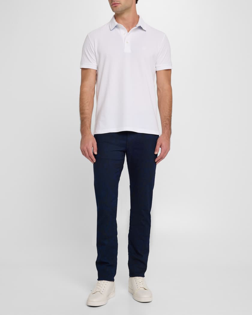 Men's Printed-Undercollar Polo Shirt