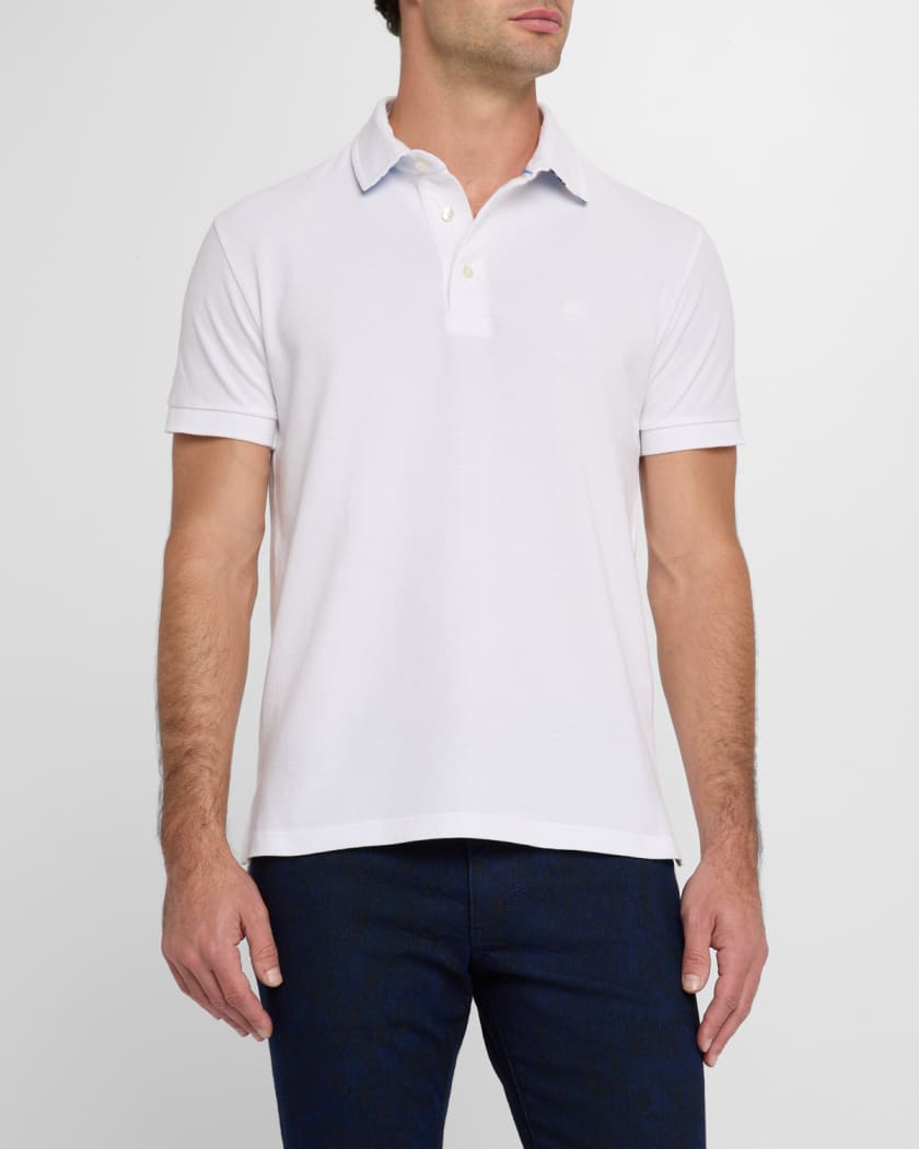 Men's Printed-Undercollar Polo Shirt