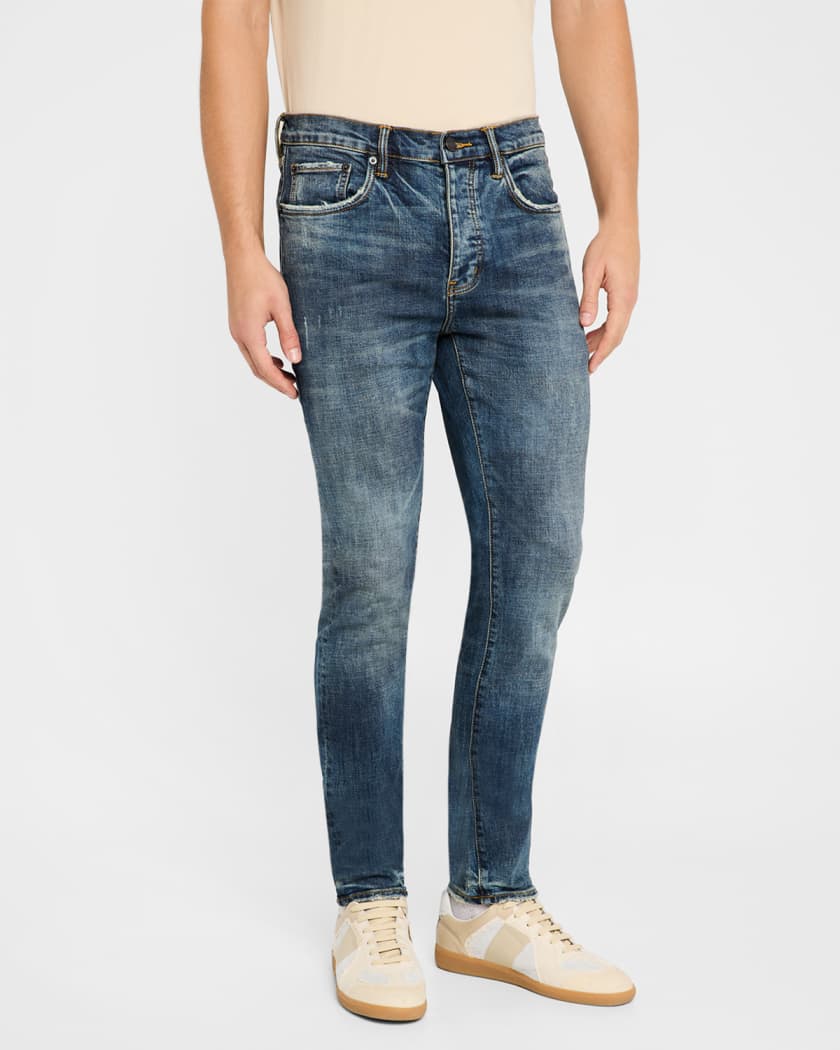 Men's Perforated Skinny Jeans