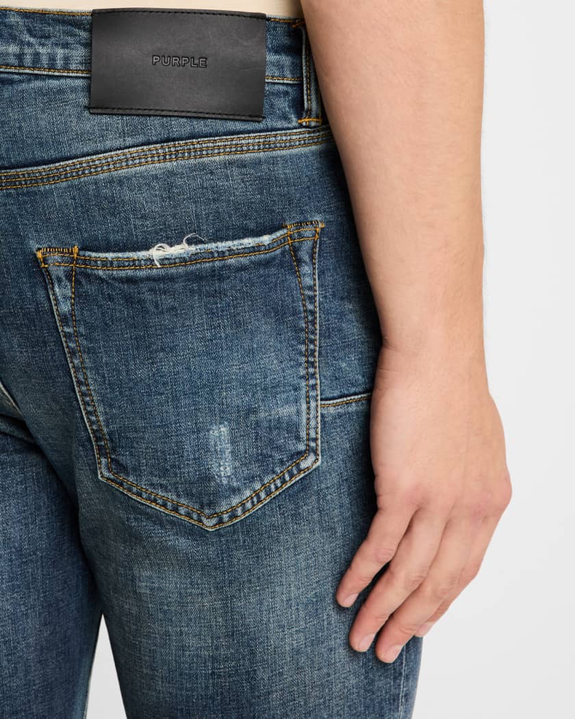 Men's Perforated Skinny Jeans