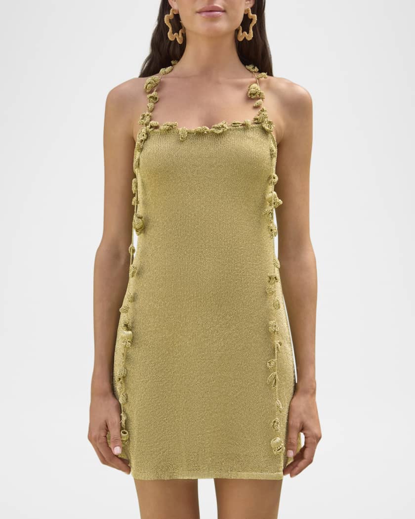 Alonza Metallic Knit Mini Dress