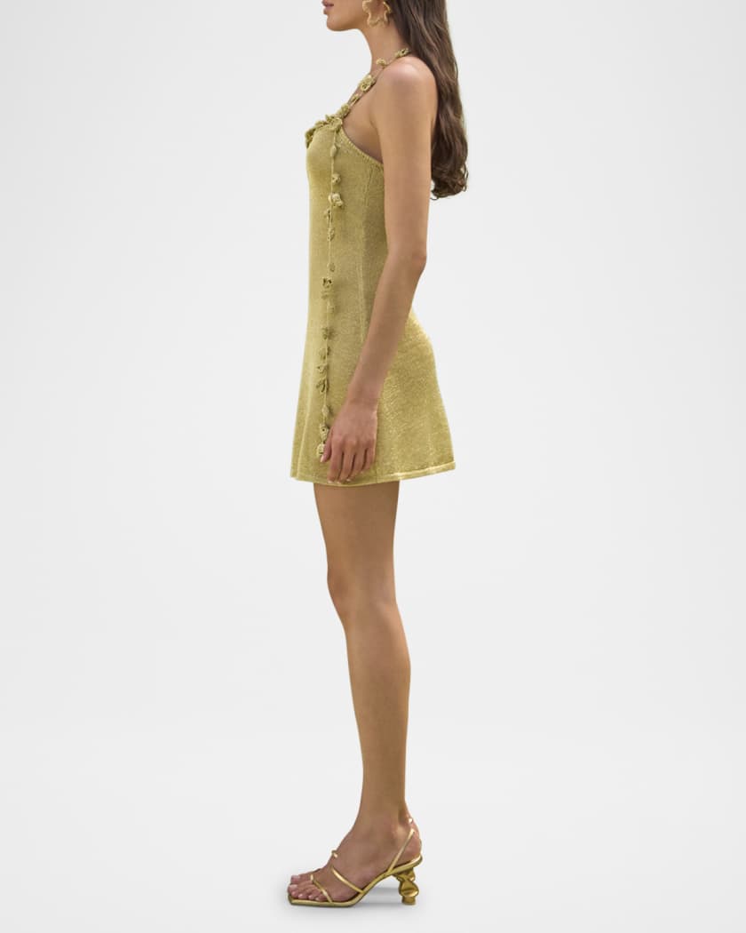Alonza Metallic Knit Mini Dress