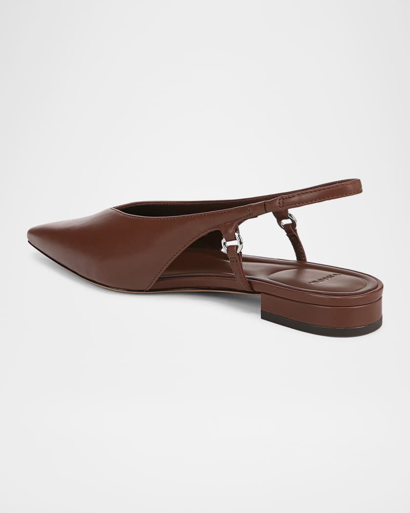 Ines Leather Slingback Ballerina Flats