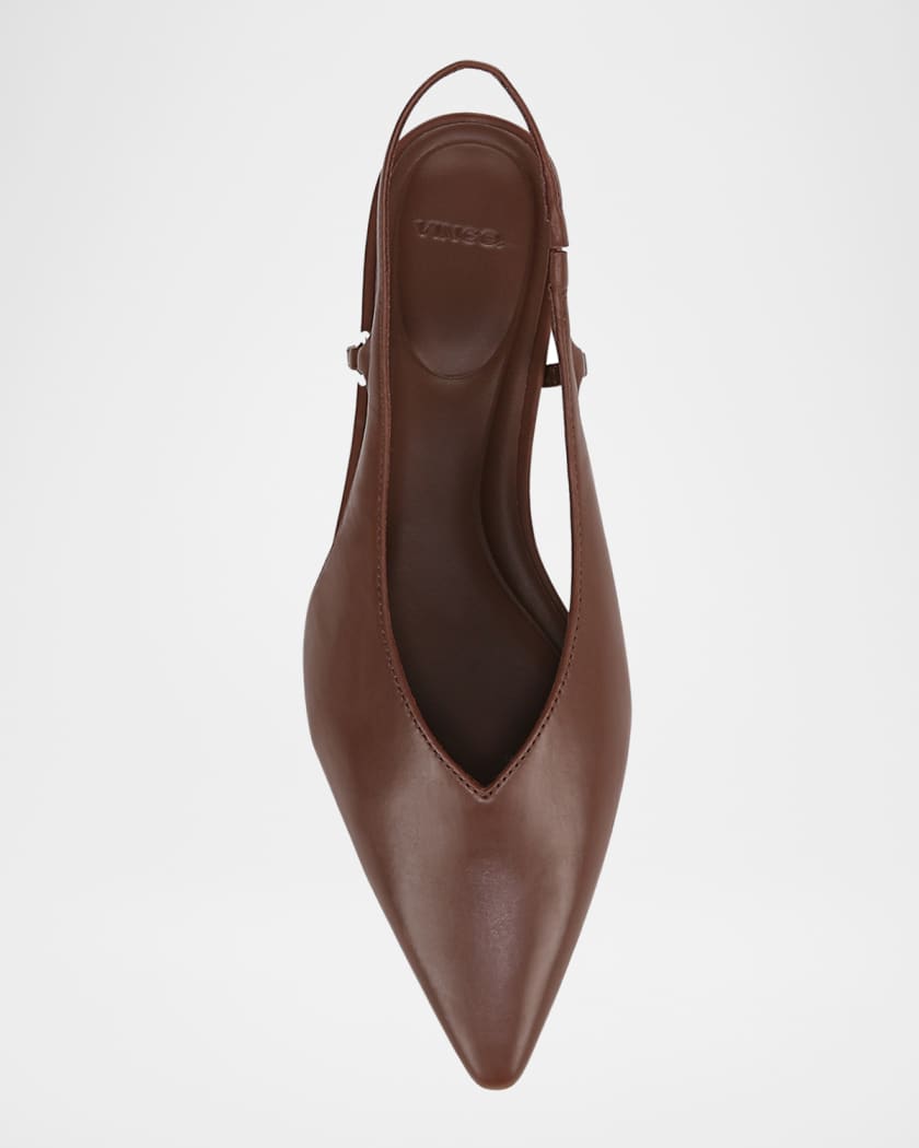 Ines Leather Slingback Ballerina Flats