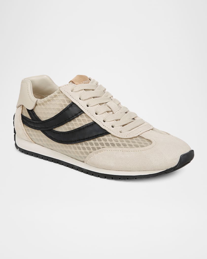 Oasis Net Leather Low-Top Sneakers