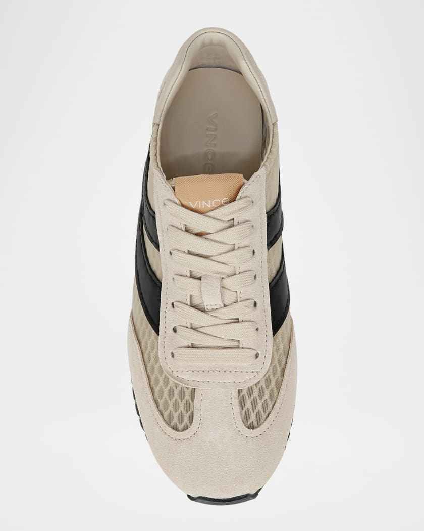 Oasis Net Leather Low-Top Sneakers