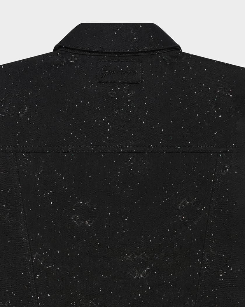 Men's 4G Sequined Denim Work Jacket