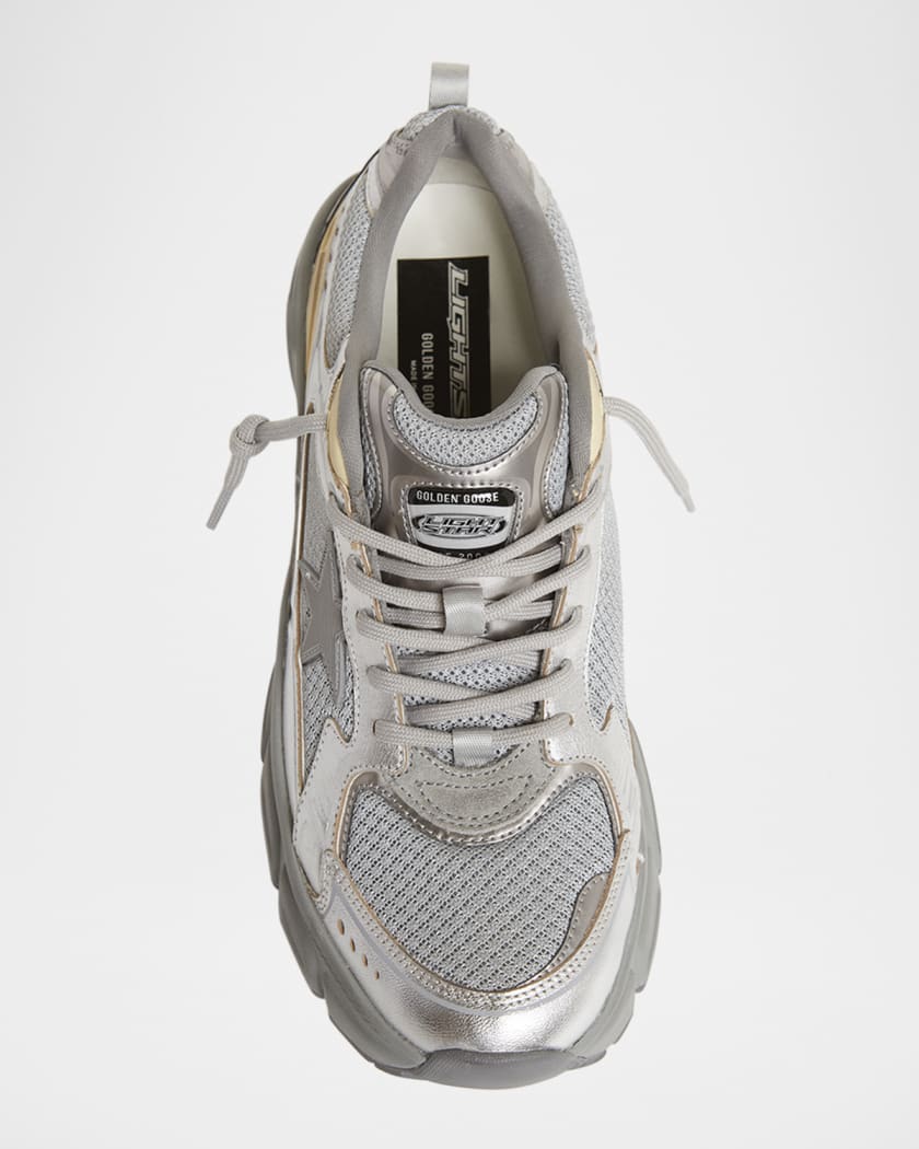 Lightstar Net Metallic Leather Runner Sneakers