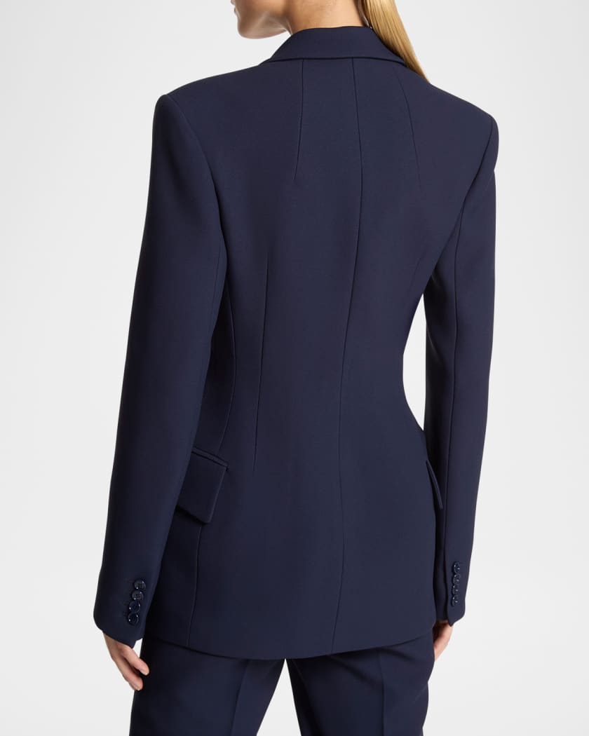Sculpted Single-Breasted Blazer With Belt
