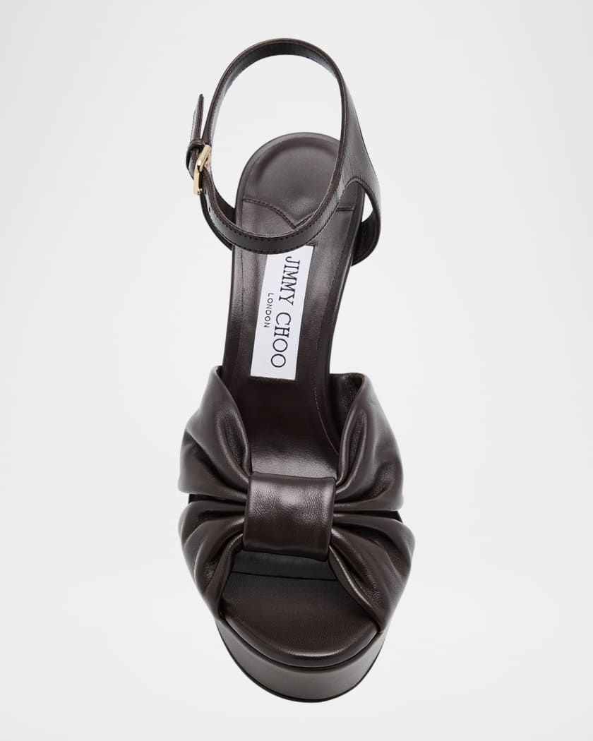 Heloise Leather Knot Platform Sandals