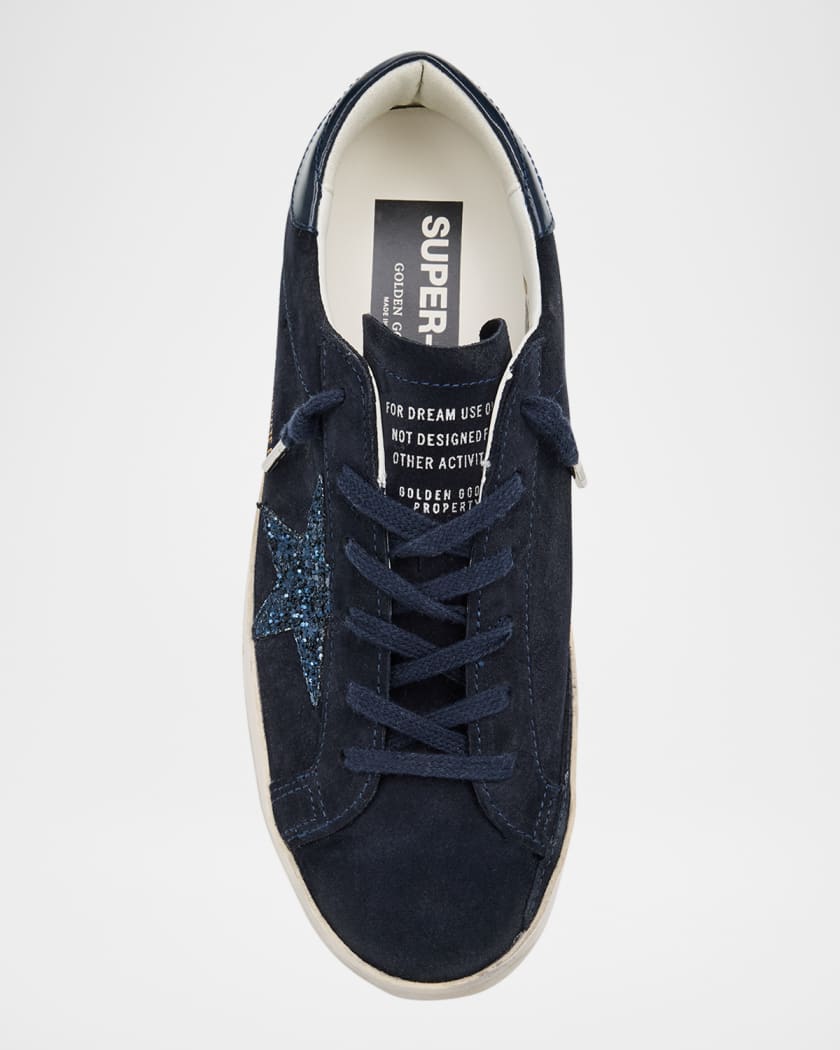 Superstar Glitter Suede Low-Top Sneakers