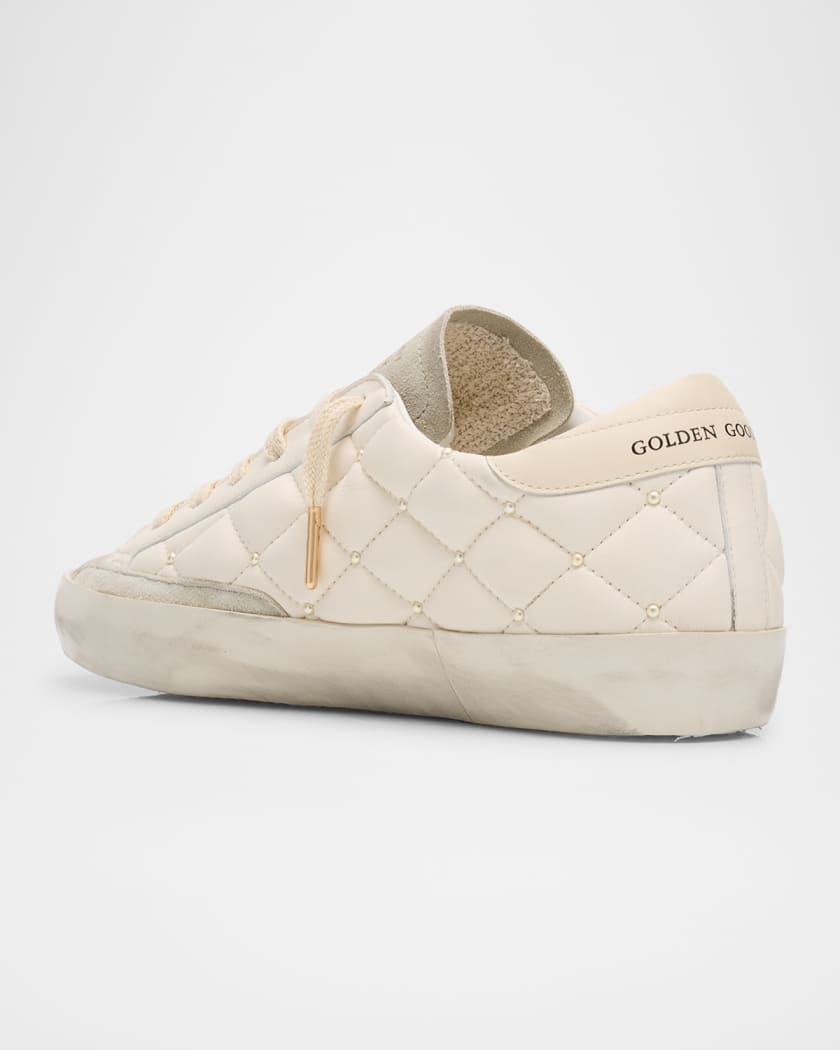 Superstar Pearly Quilted Leather Low-Top Sneakers