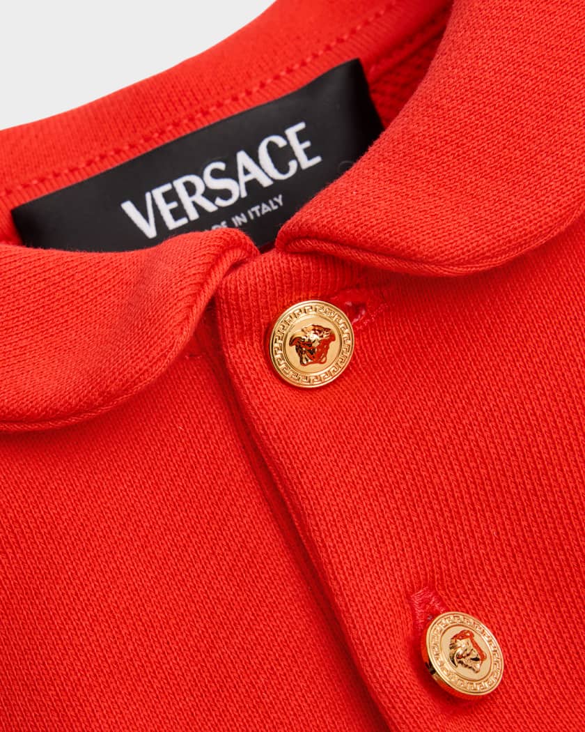 Girl's Sweatshirt Dress W/ Medusa Buttons, Size 12M-4