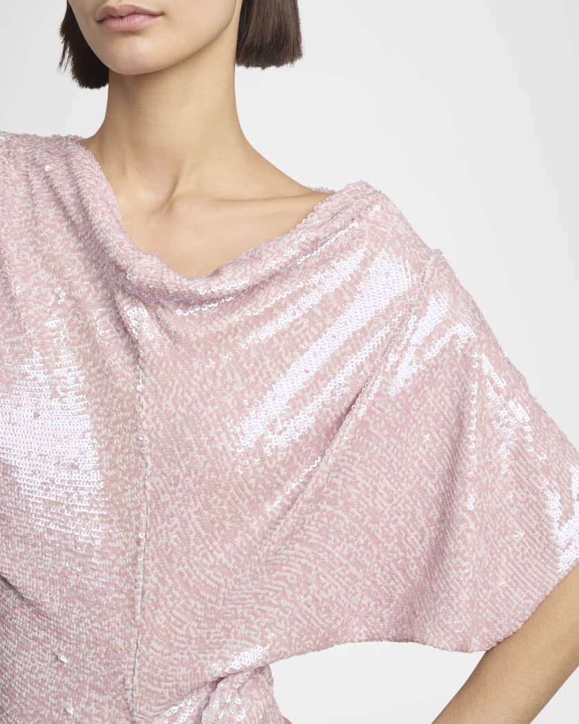 Dare Sequin Draped Maxi Dress