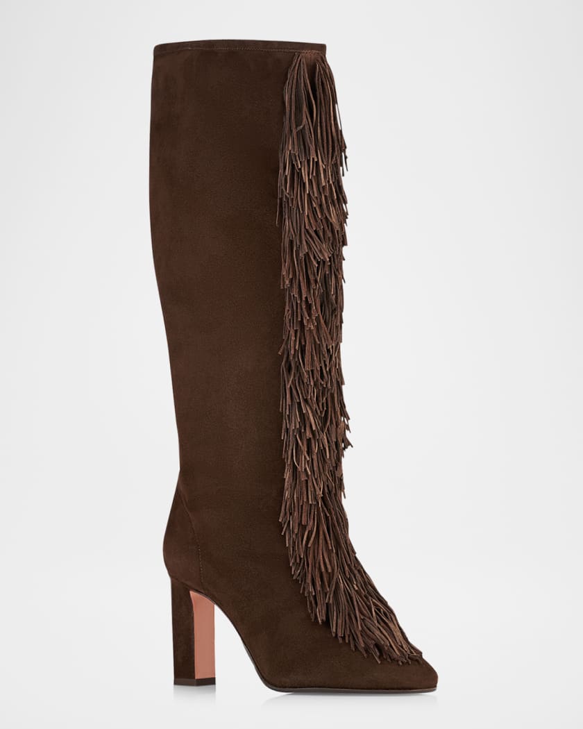 Gytane Fringe Suede Tall Boots 