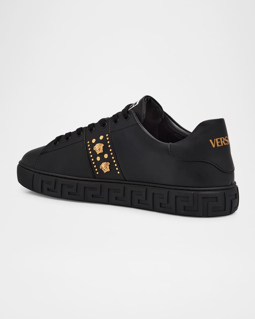Men's La Greca Leather Low-Top Sneakers