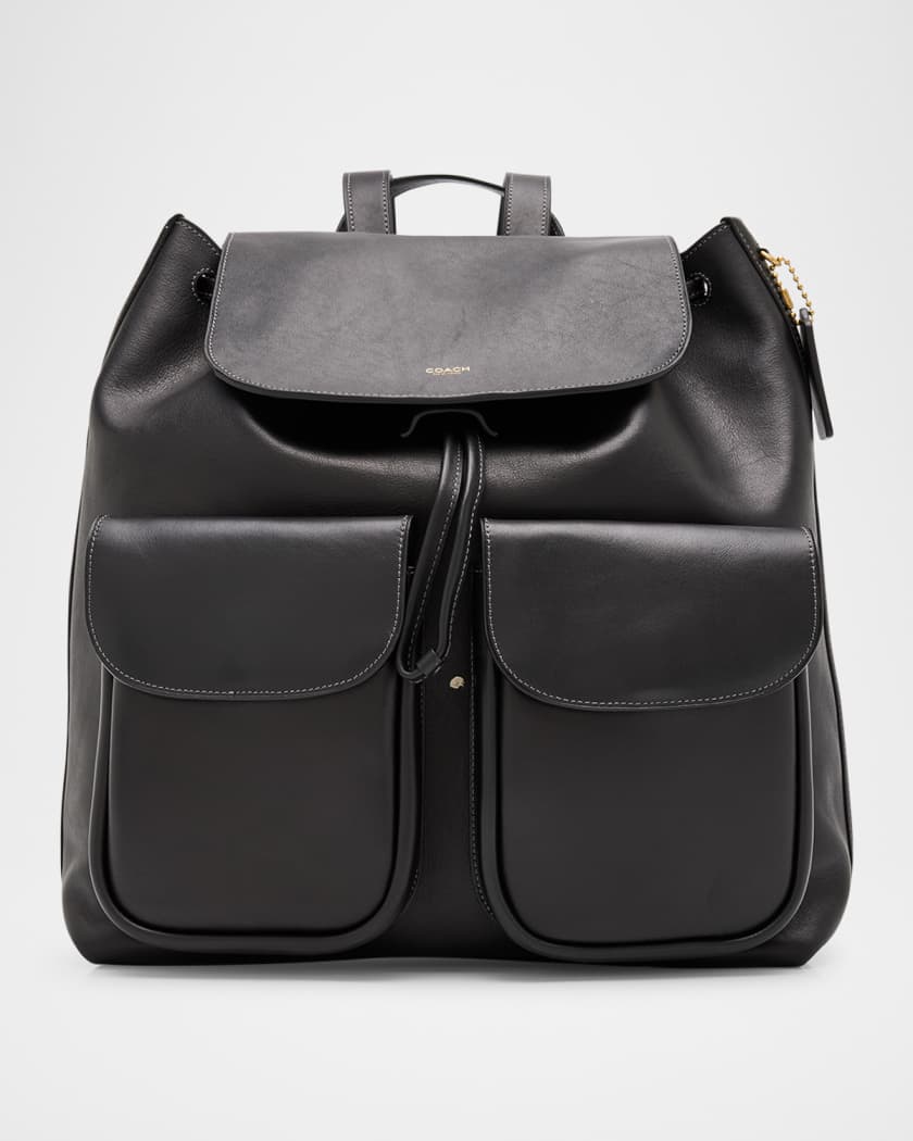 Coach Crosby Grain Leather Drawstring Backpack Neiman Marcus
