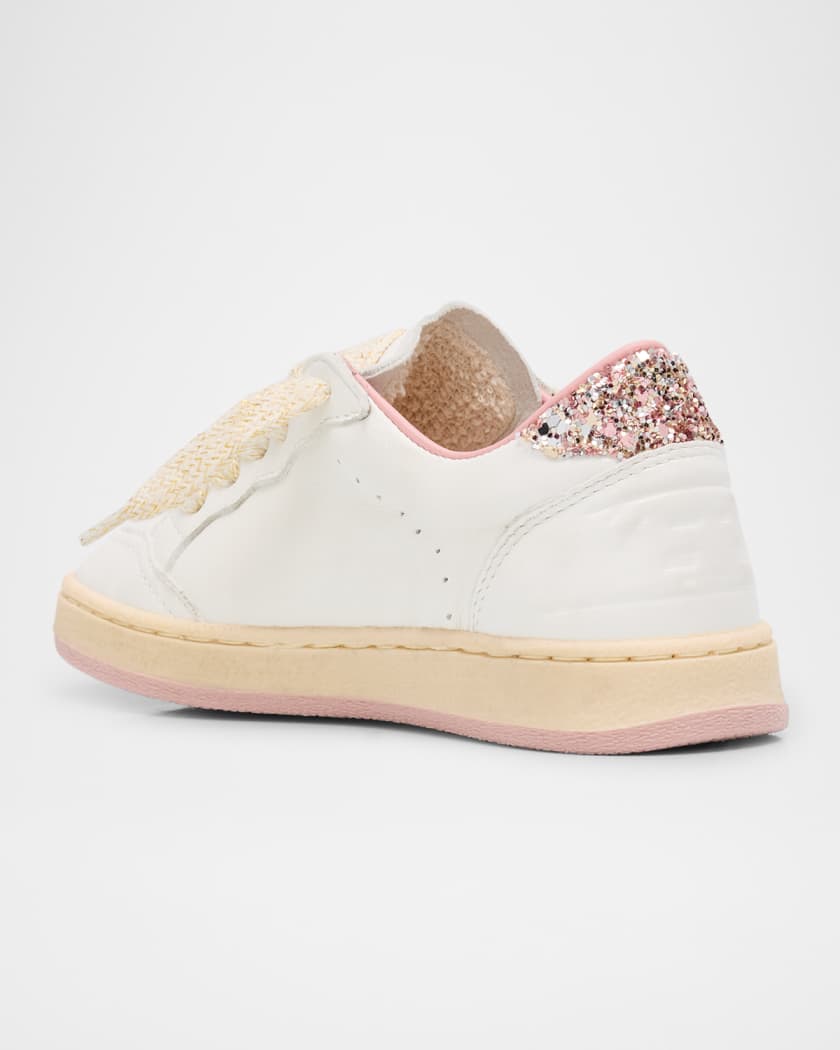 Girl's Exclusive Ball Star Glitter & Metallic Leather Sneakers, Toddlers/Kids