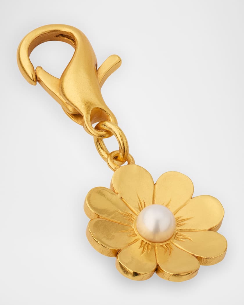 Daisy Pearl-Embellished Bag Charm