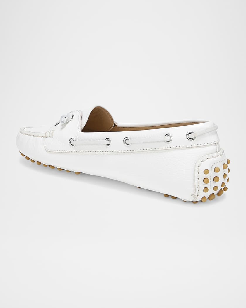 Jia Leather Driver Boat Loafers