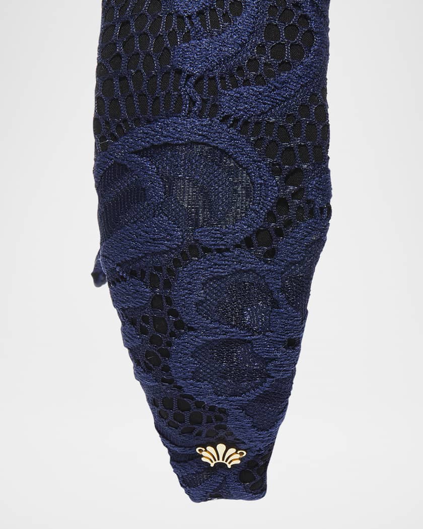 Holly Brocade Floral Knotted Headband