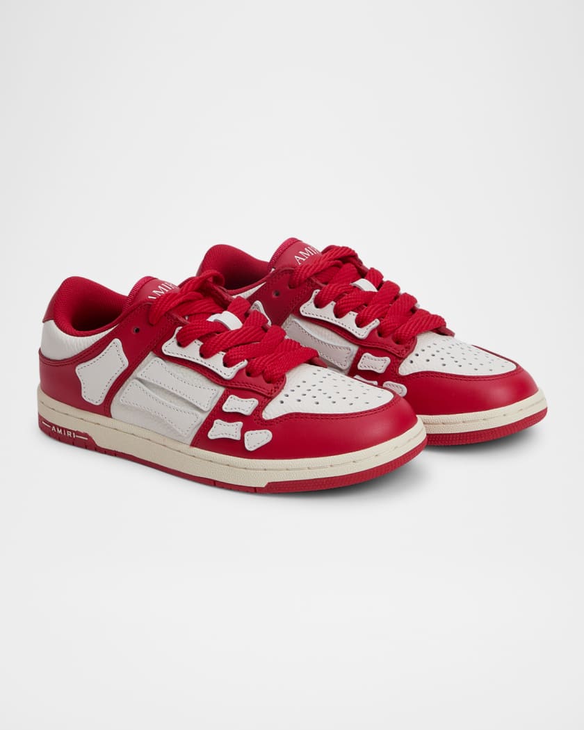Kid's Skel-Top Two-Tone Leather Low-Top Sneakers, Toddler