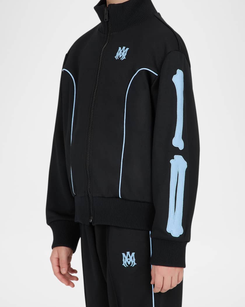 Kid's Bones Embroidered Track Jacket, Size 4-12