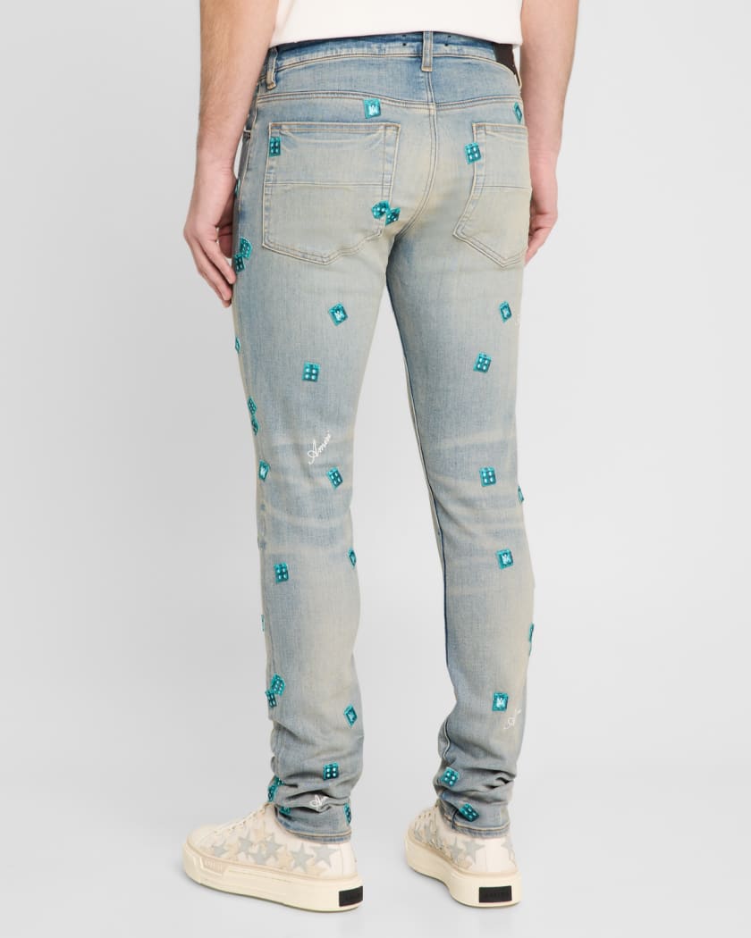 Men's Dice Skinny Jeans