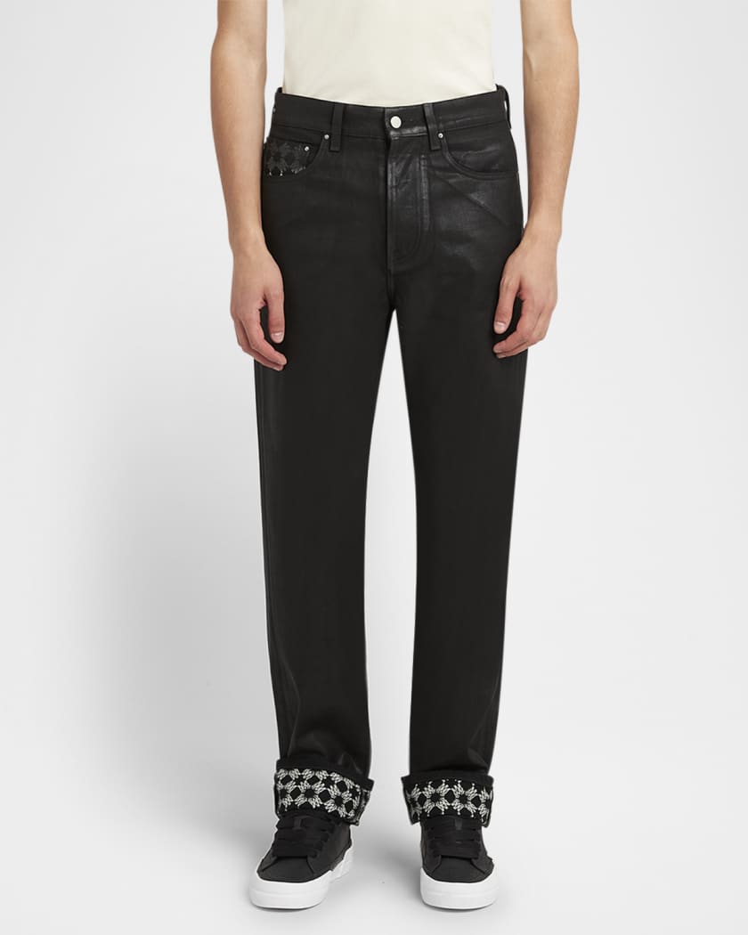 Men's Waxed MA Quad Straight-Leg Jeans