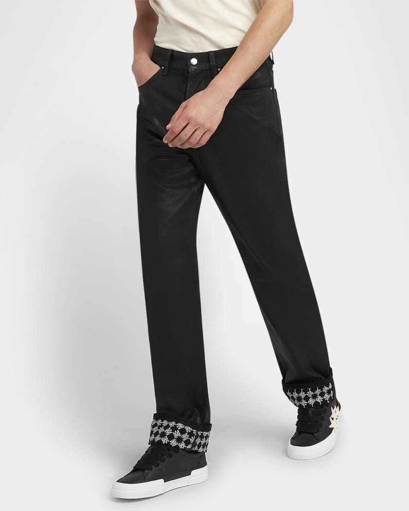 Men's Waxed MA Quad Straight-Leg Jeans