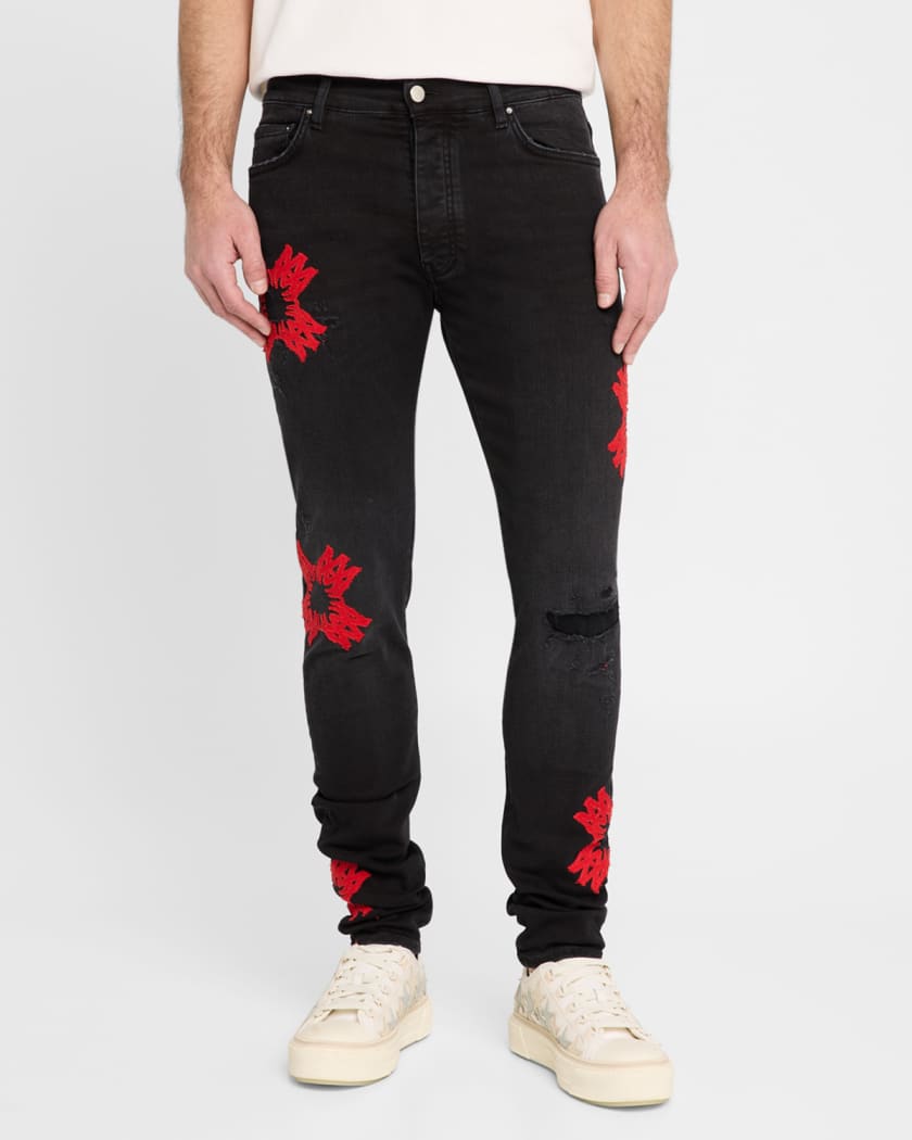 Men's MA Quad Applique Skinny Jeans