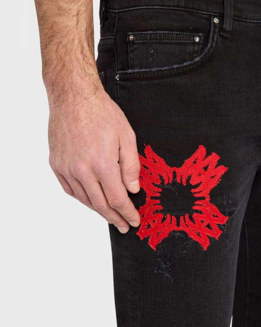 Men's MA Quad Applique Skinny Jeans