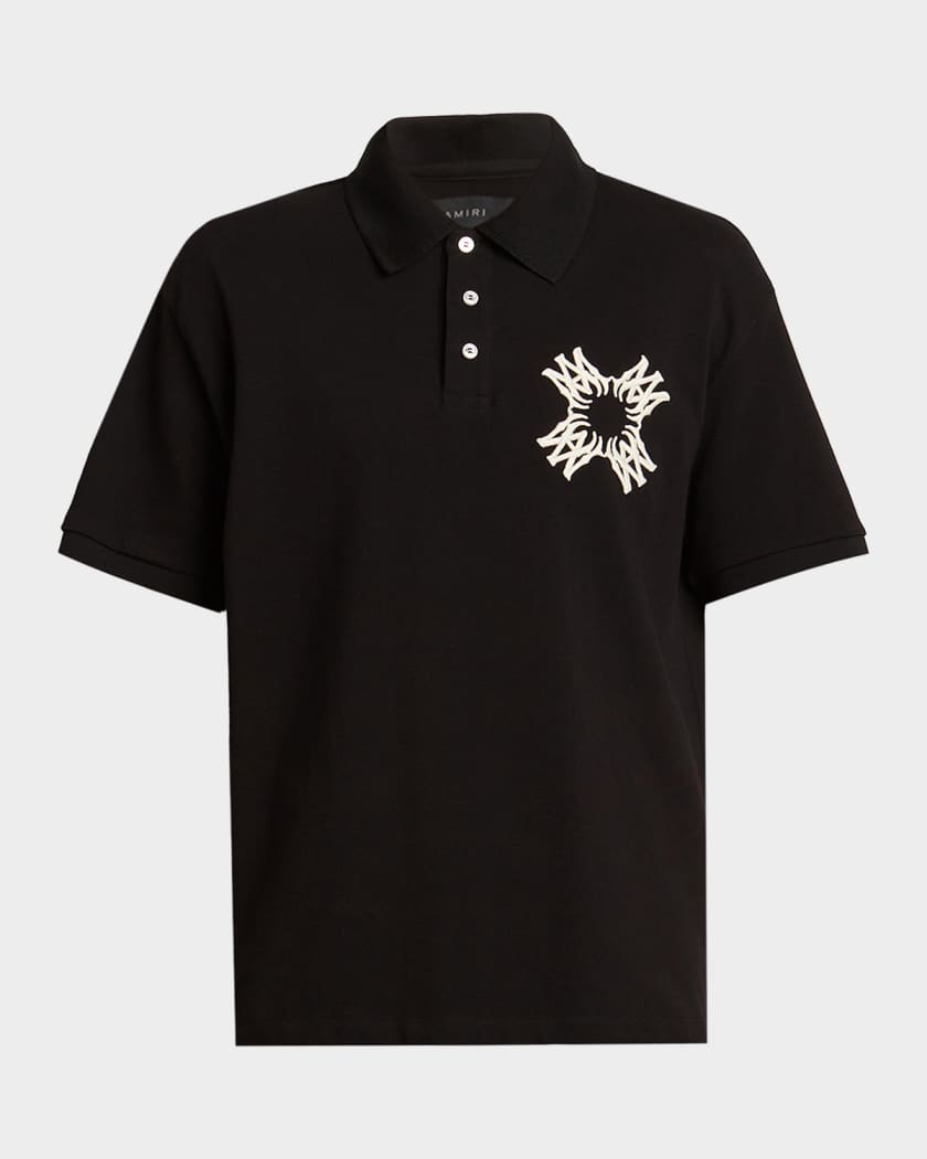 Amiri Men's Embroidered MA Quad Polo Shirt | Neiman Marcus