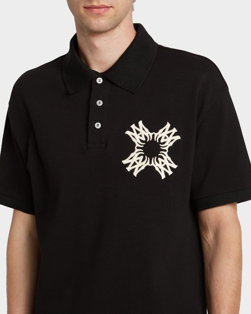 Amiri Men's Embroidered MA Quad Polo Shirt | Neiman Marcus
