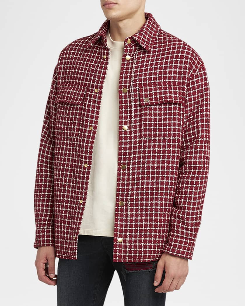 Men's Boucle Padded Overshirt