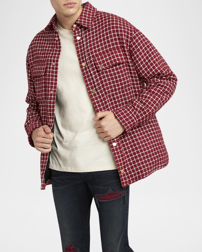 Men's Boucle Padded Overshirt