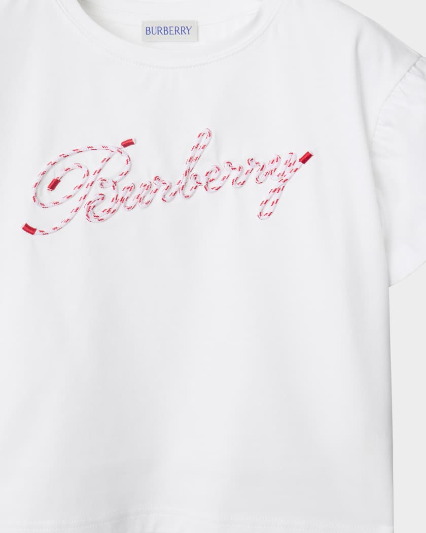 Girl's Roxy Rope Logo-Print T-Shirt, Size 3-14