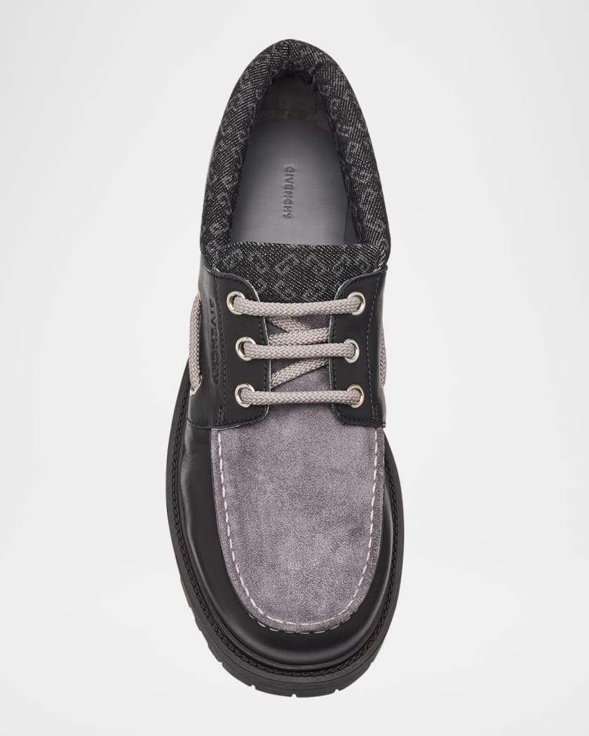 Men's Storm Leather, Suede, and Denim Boat Shoes