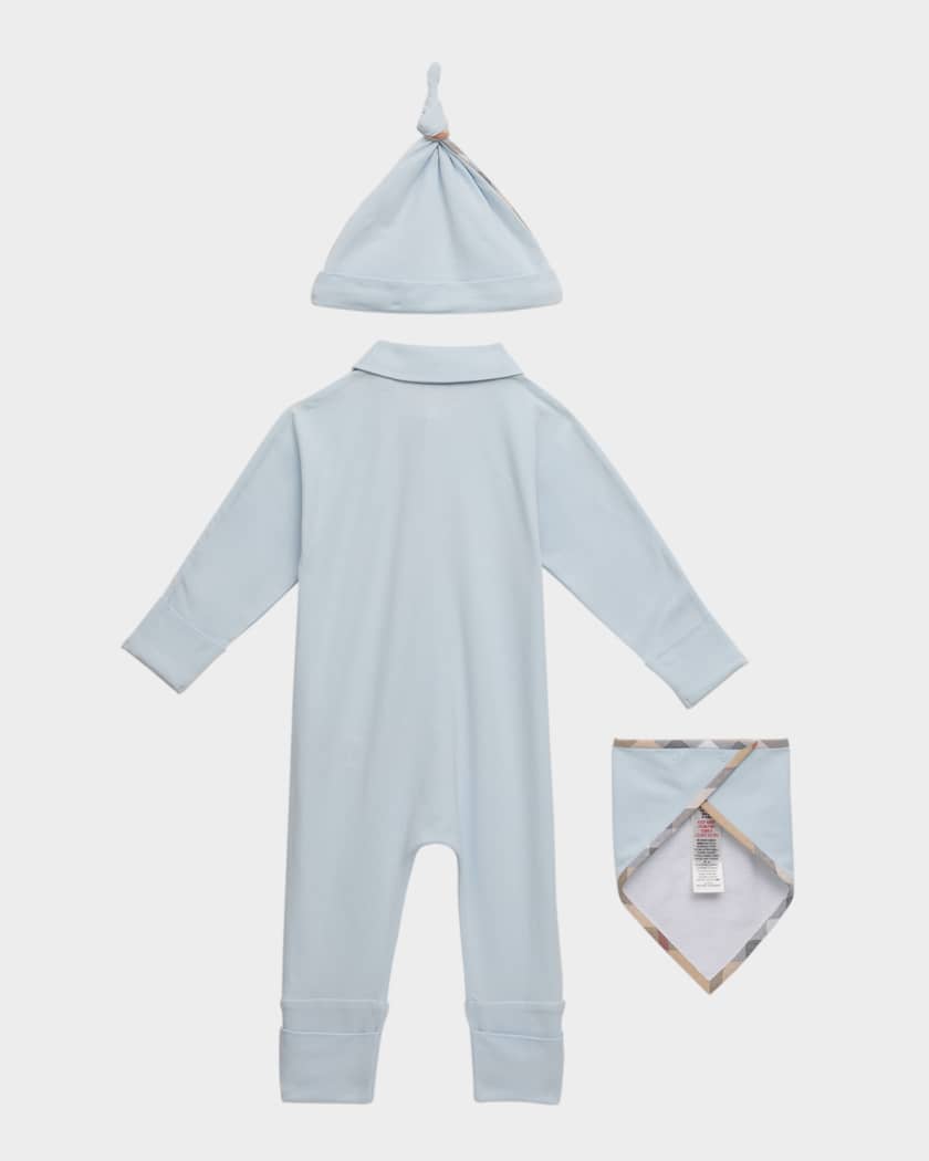 Boy's Hamilton Footie, Bib, and Hat Gift Set, Size 1M-12M